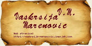 Vaskrsija Marenović vizit kartica